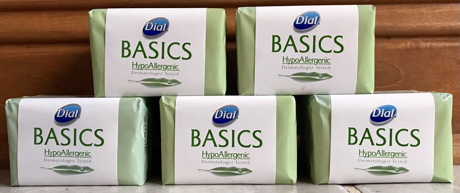 Dial Basics Hypo Allergenic Bar Soap, 3.2 oz, Lot of 5 Packs 10 Bars