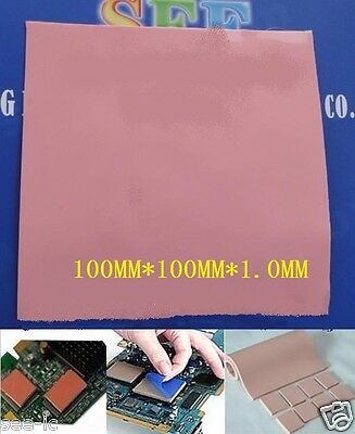 Thermal Pad 100×100×1.0 High Conductivity Heatsink Compound Pad Red/pink