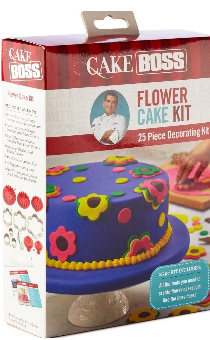 Cake Boss Flower Cake Kit 25 Piece Decorating Kit