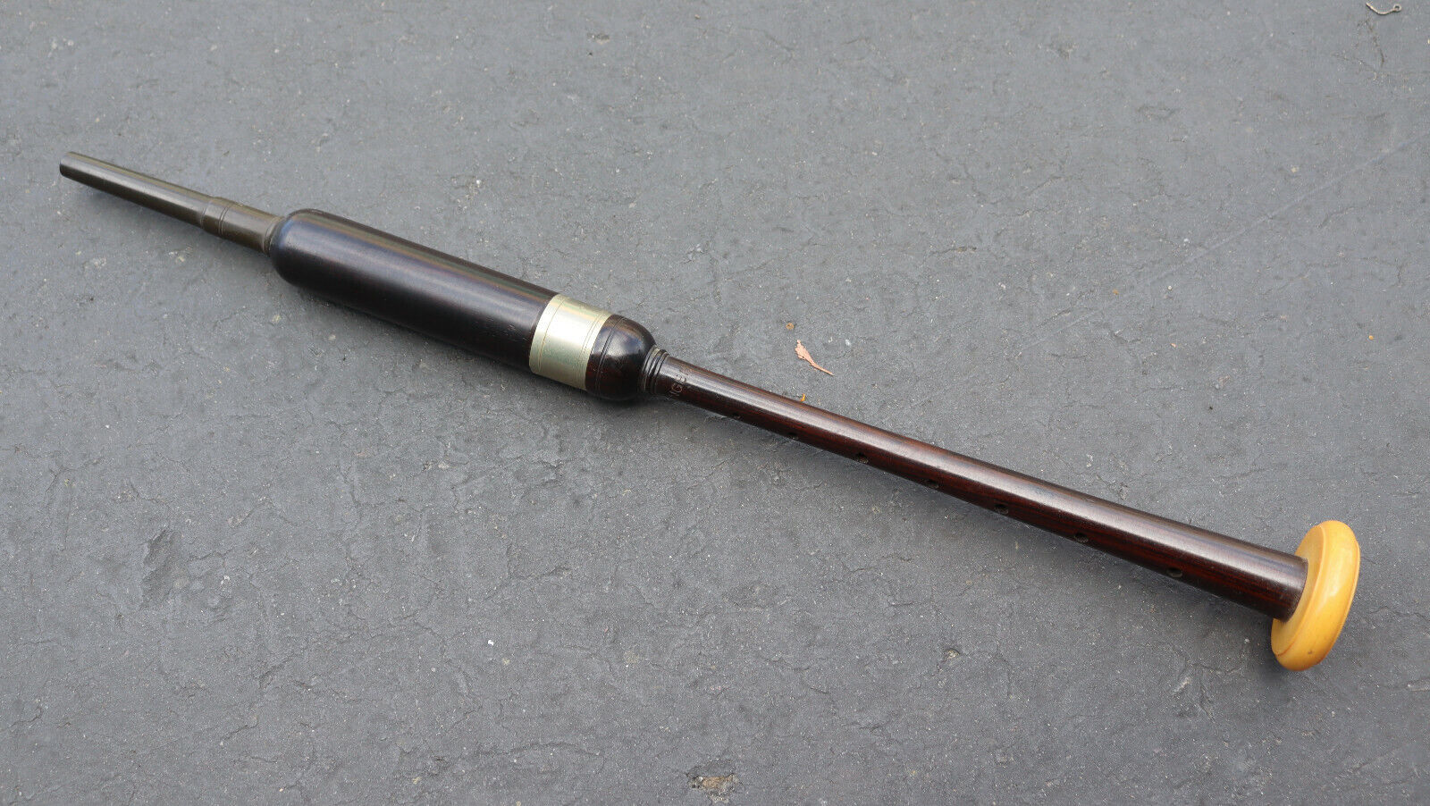 Vintage Grainger Bagpipe Practice Chanter W/ Moutpiece Instrument Bakelite Wood