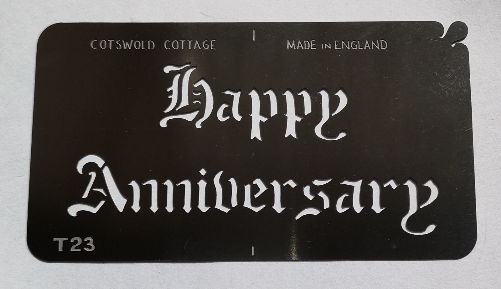Stainless Steel W4 Happy Anniversary Cake Decorating / Card Making Stencil