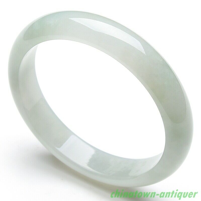 Myanmar Certified Grade A Untreated Ice Waxy Jadeite Jade Bracelet Bangle #2071