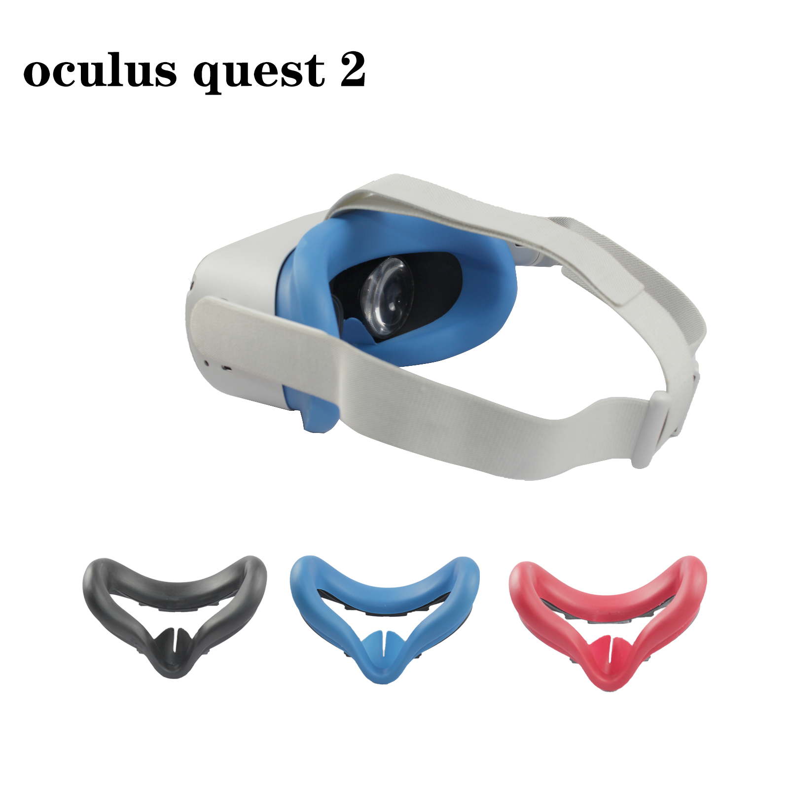 Vr Eye Silicone Front Face Cushion Cover & Thumb Caps For Oculus Quest 2 Headset