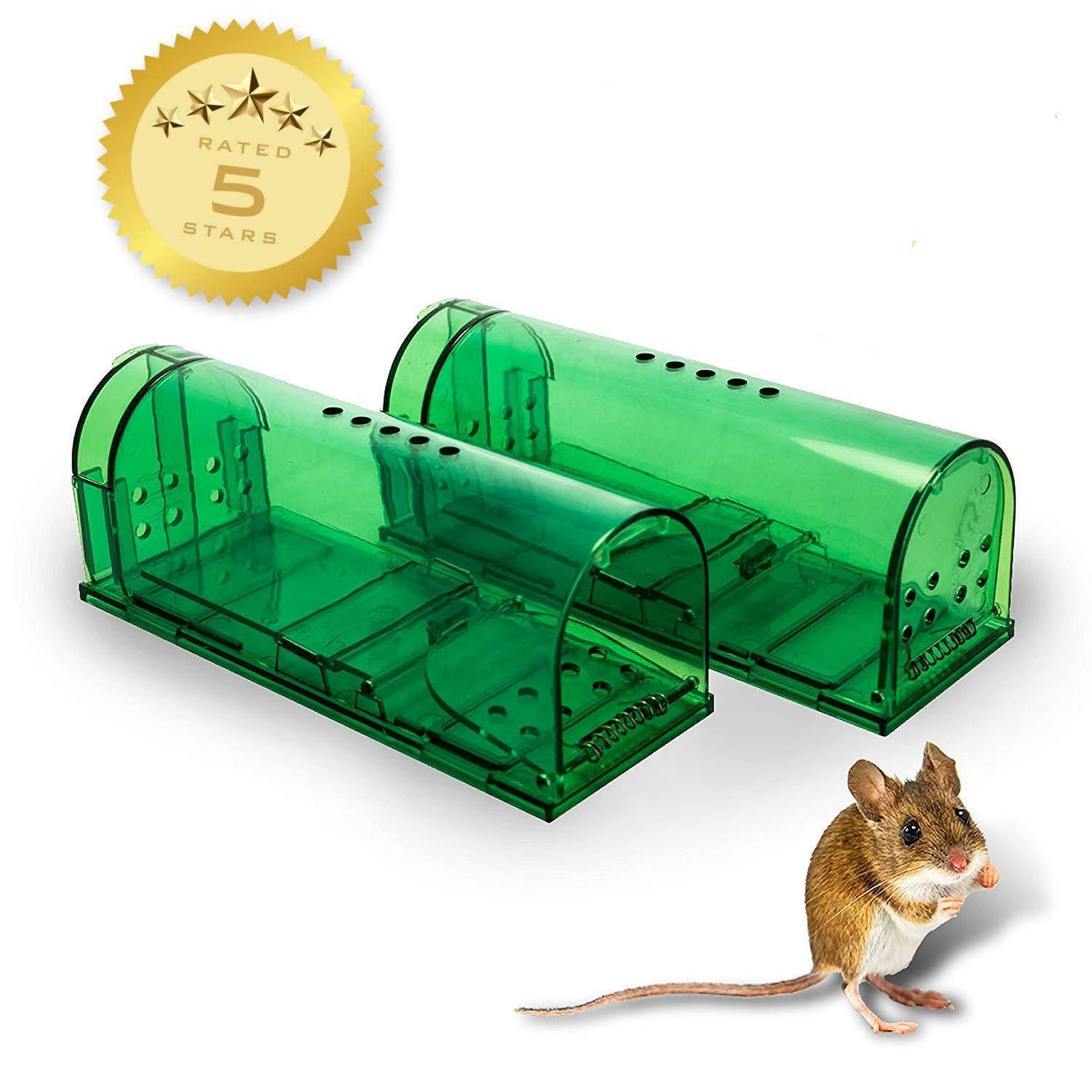 Humane Mouse Traps - 2 Pack - Live Catch And Release - #1 Best Selling Mousetrap