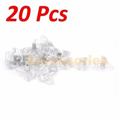 20 Pcs 3/16" Inch Clear Plastic Shelf Support Pin Peg For Cabinet Book Shelves